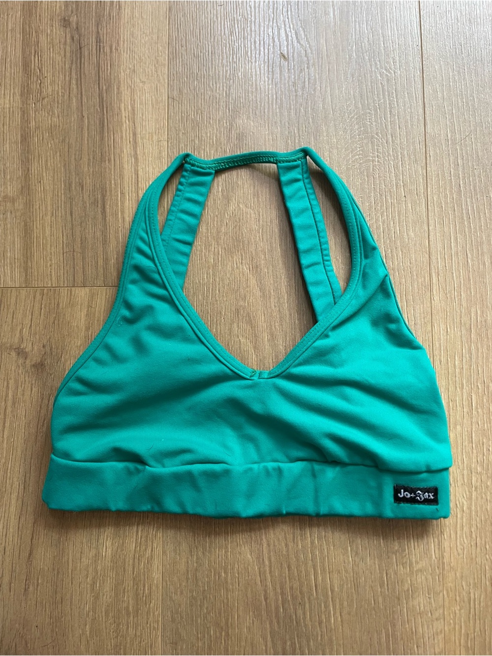 Jo+Jax Dance Wear Teal Athletic Bralette Sports Bra Youth size large